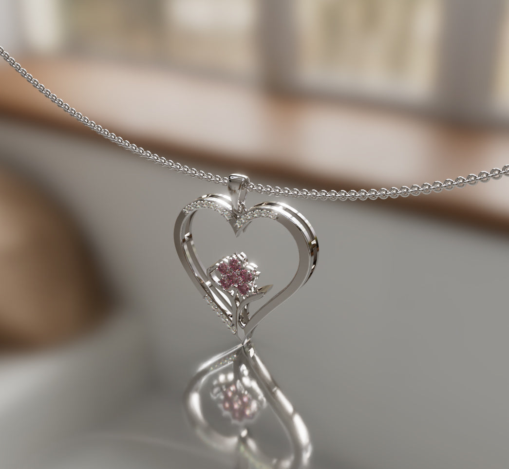 Heart Flower Pendant image 5