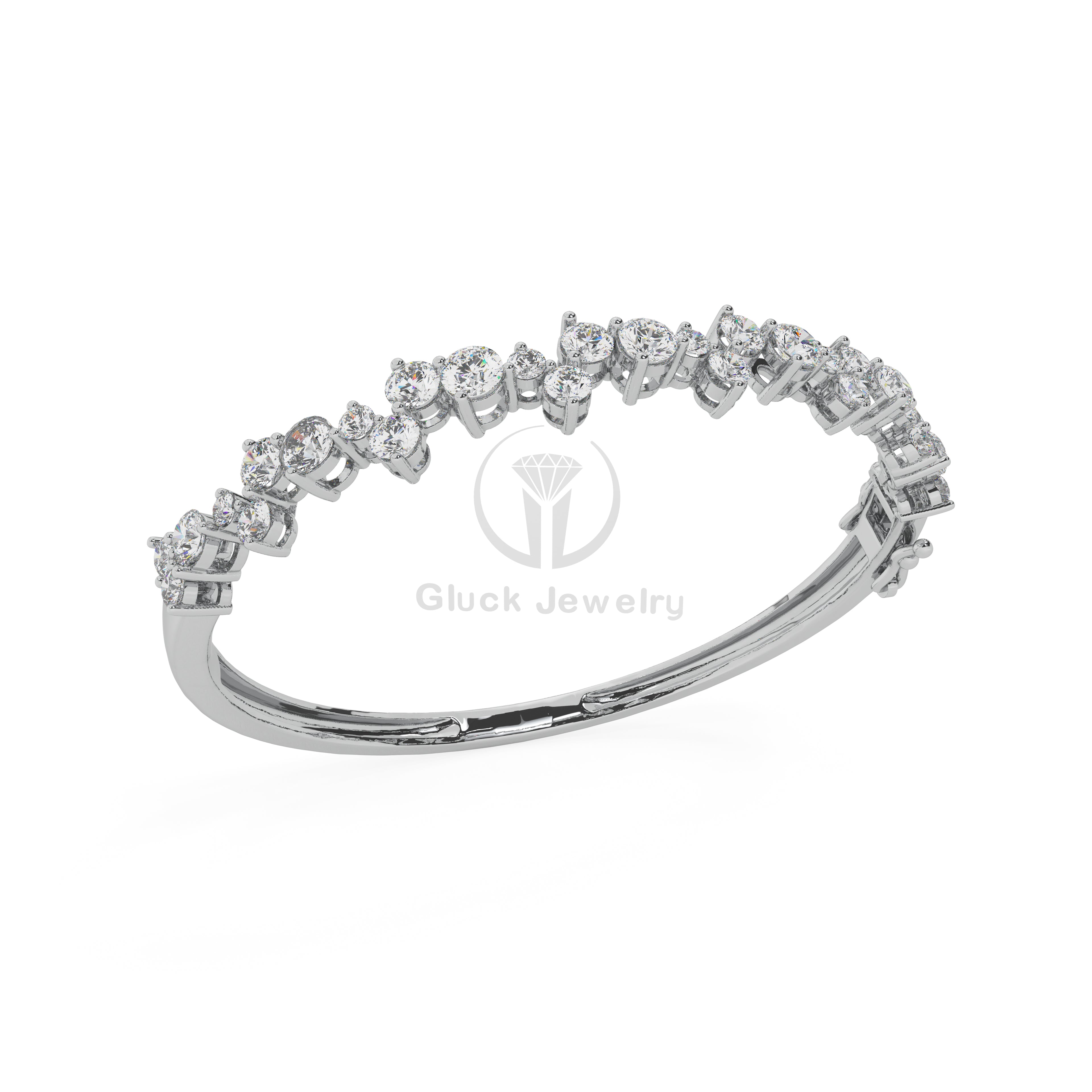 Elegant and Simple Diamond Bangle image 5