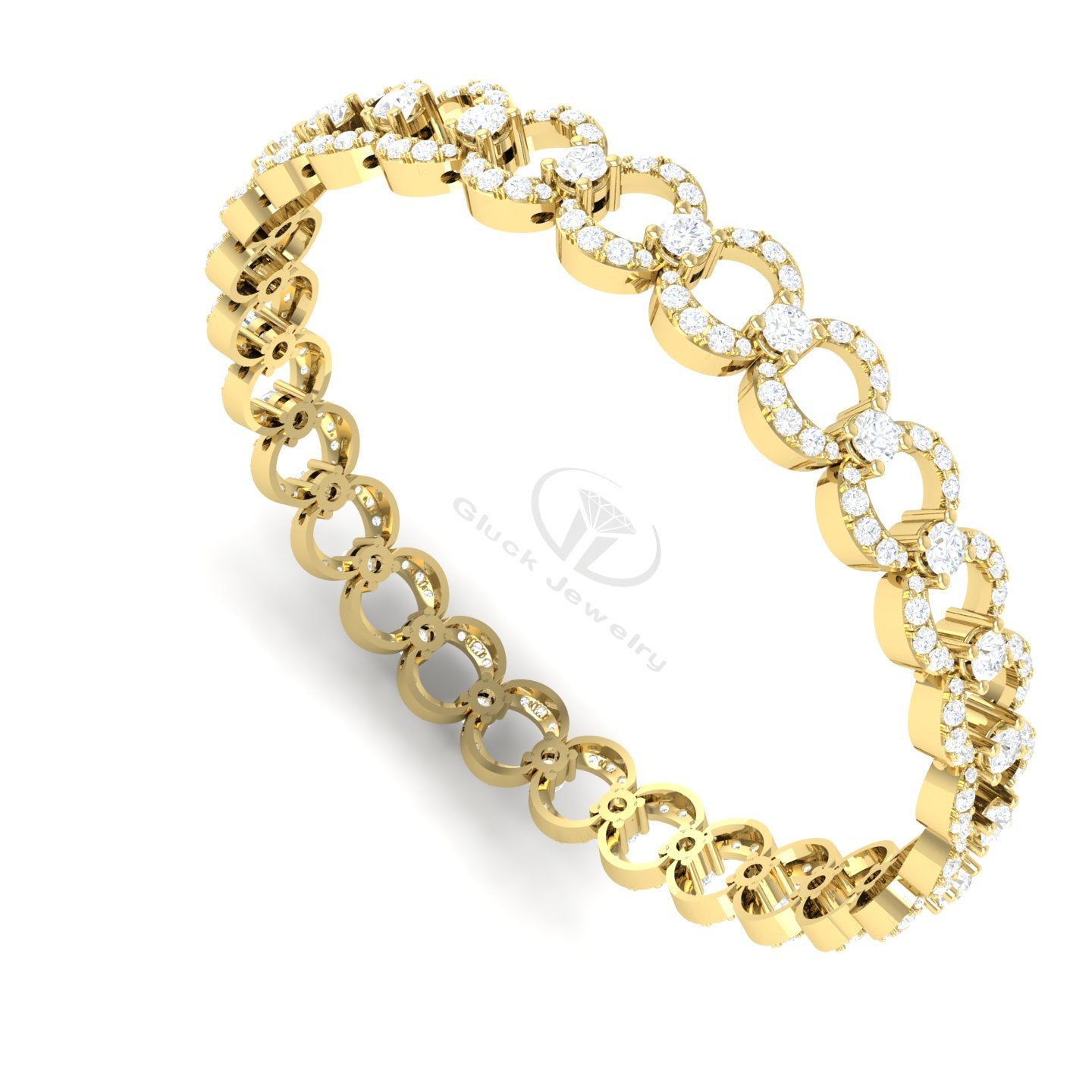 Circles with Round Diamond Bracelet image 0