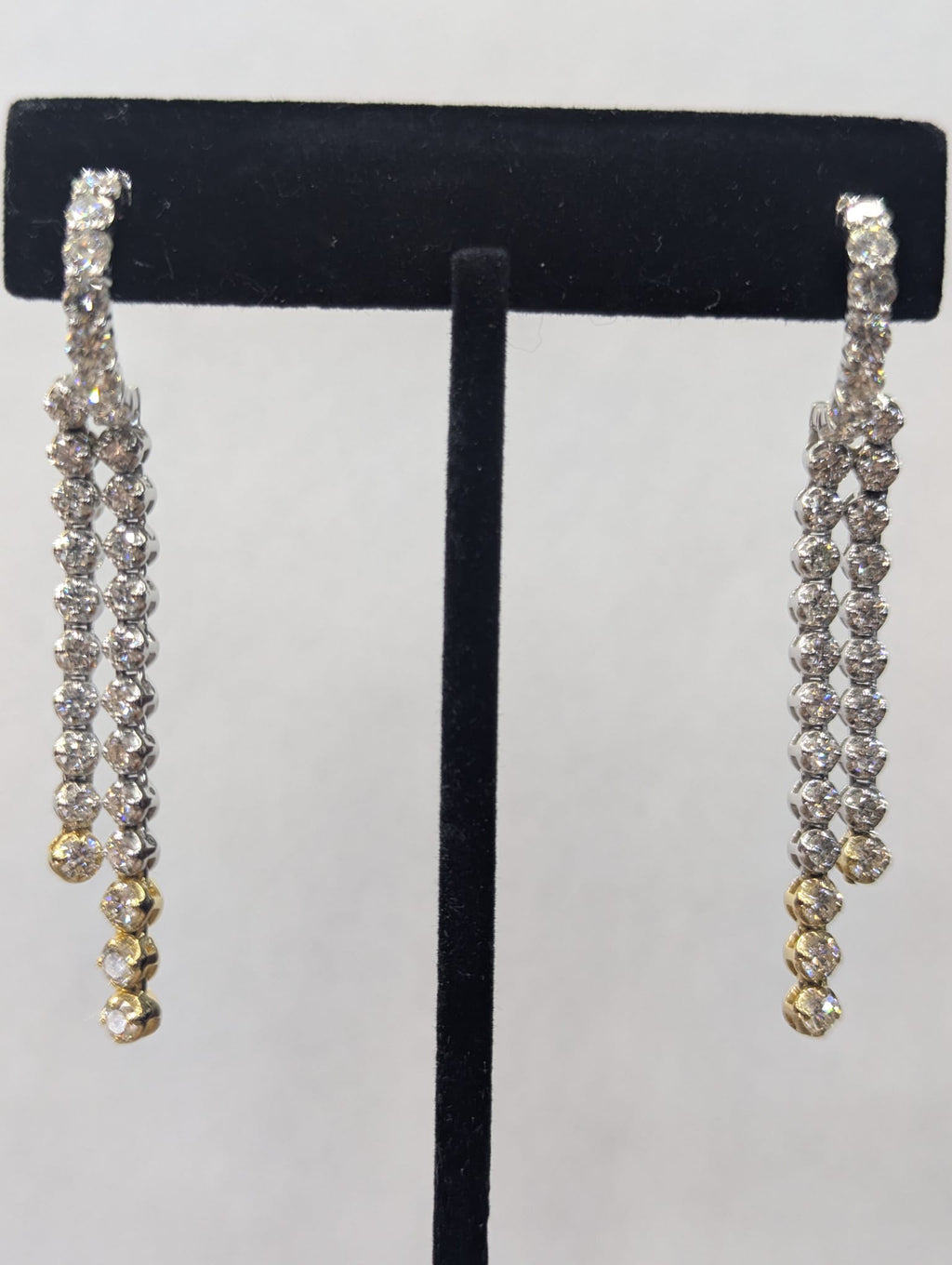 Double Row Diamond Dangle Earring image 7