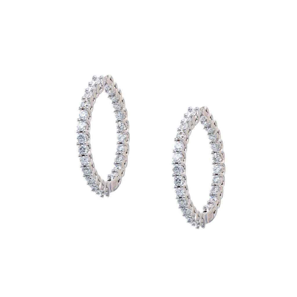 Diamond Inside-Out Hoop Earrings image 2