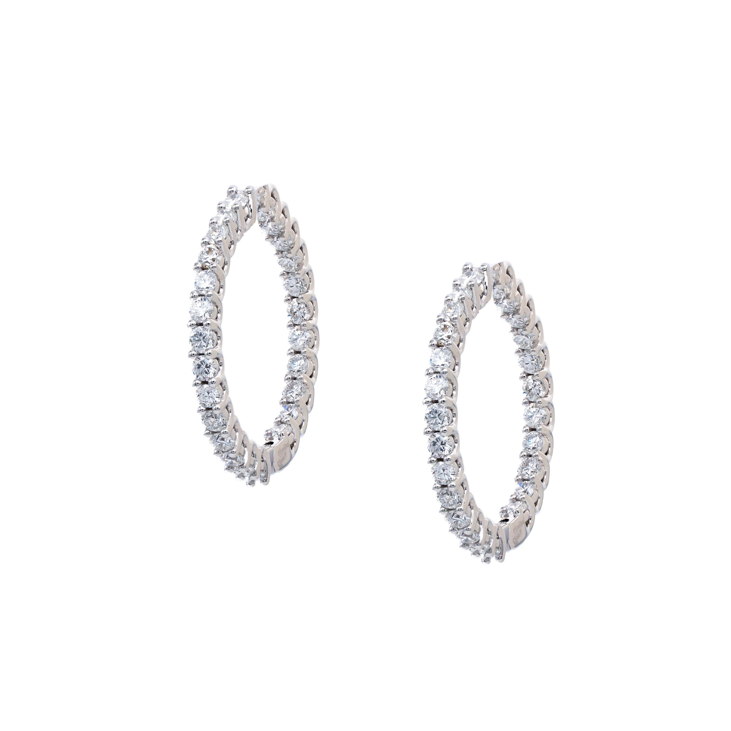Diamond Inside-Out Hoop Earrings image 2