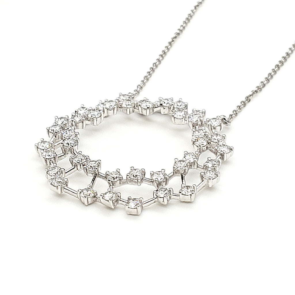 Double Circle Diamond Pendant image 5