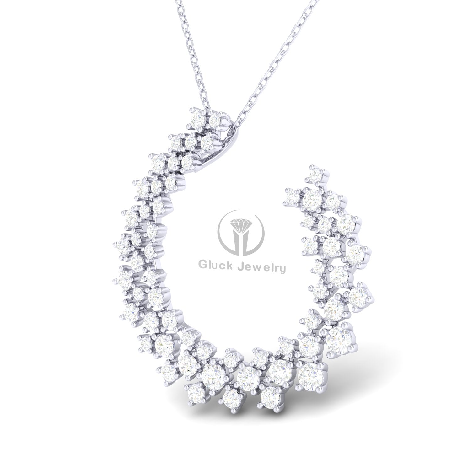 Open Circle Lab Grown Diamond Pendant image 5
