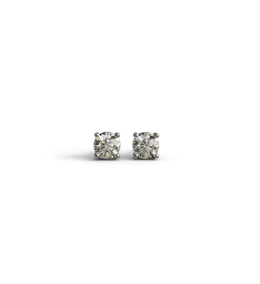Round Diamond Stud Earring image 6