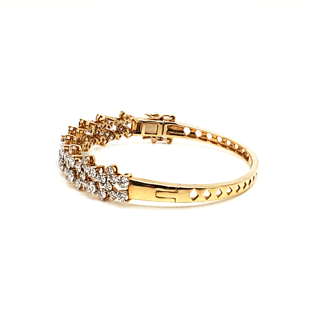 Round Diamond Cluster Bangle image 1