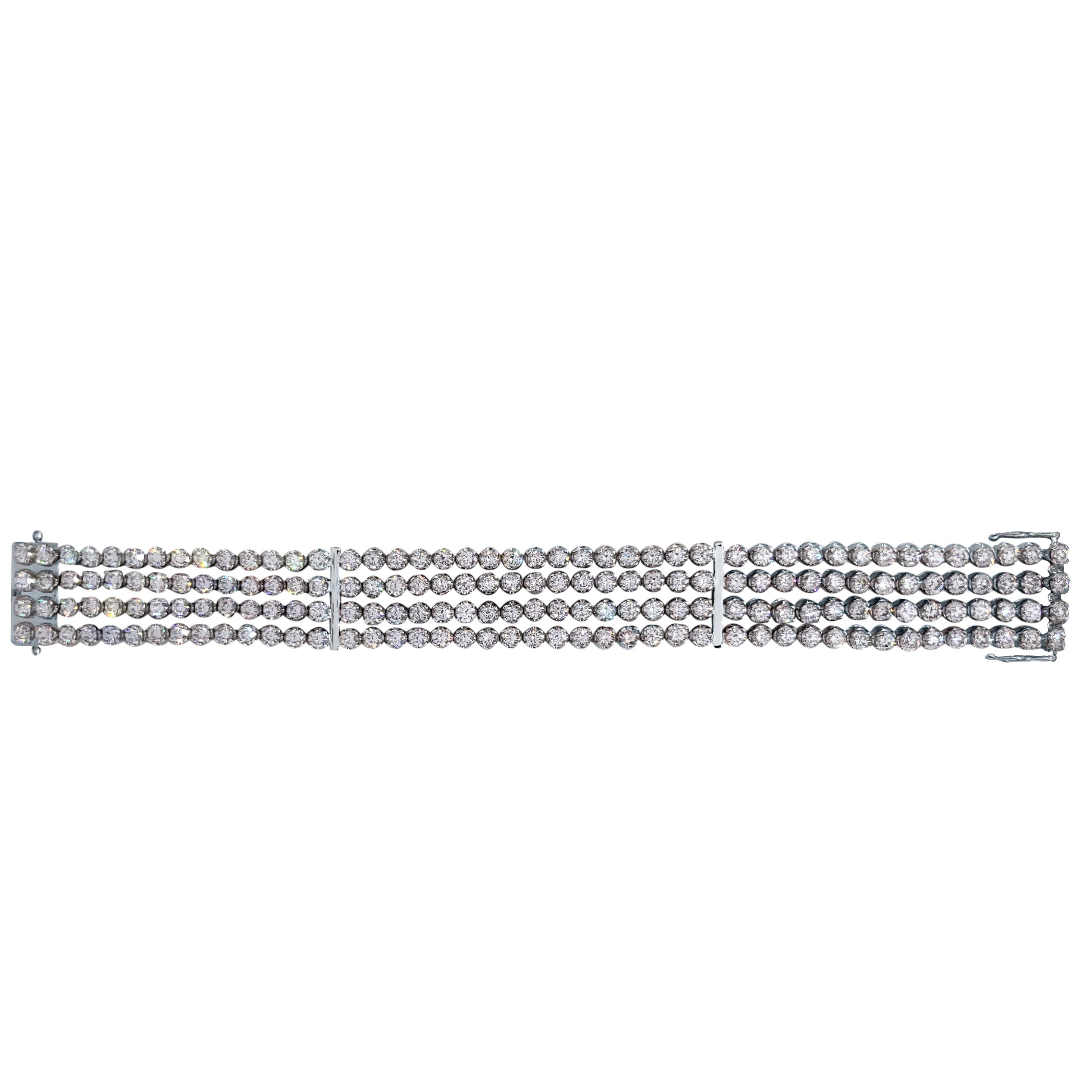 Four Row Tennis Diamond Bracelet image 3