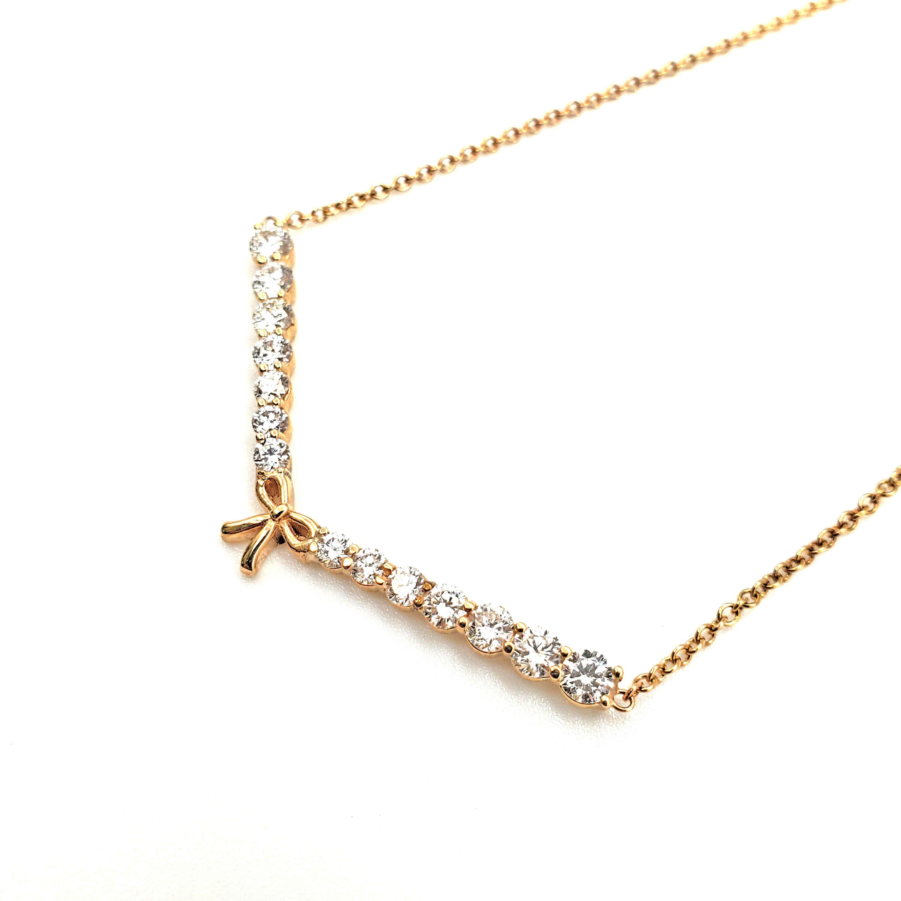Bow V shape Necklace image 2