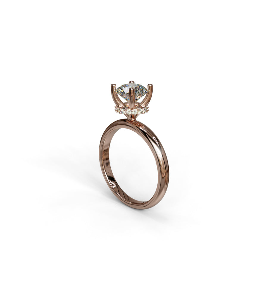 Crown Head Engagement Ring image 0