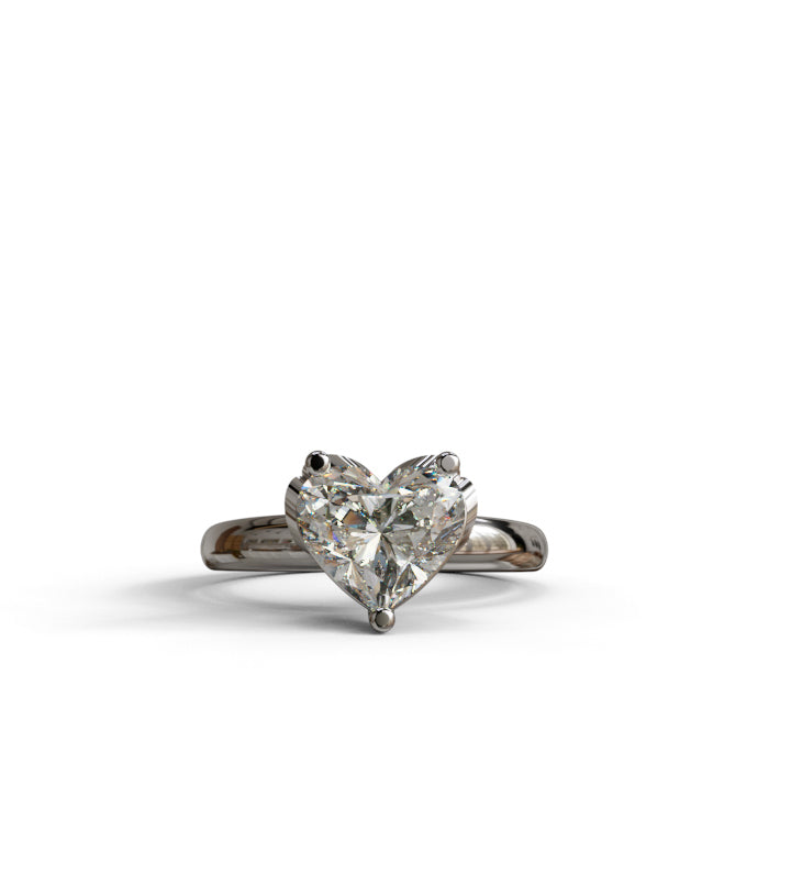 1.5ct Heart Shape Crown Fancy Ring image 13
