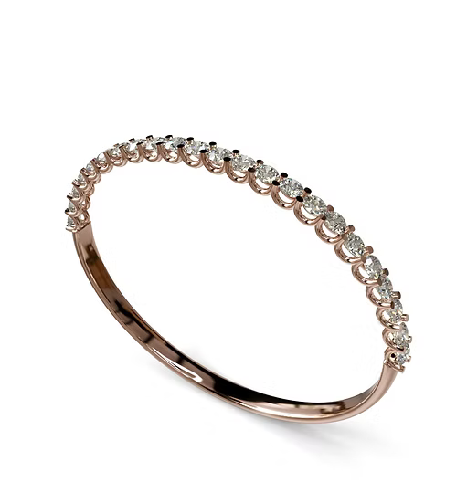 15 Pointers U Prong Diamond Bangle