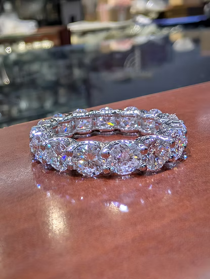 U Prong Diamond Eternity Band