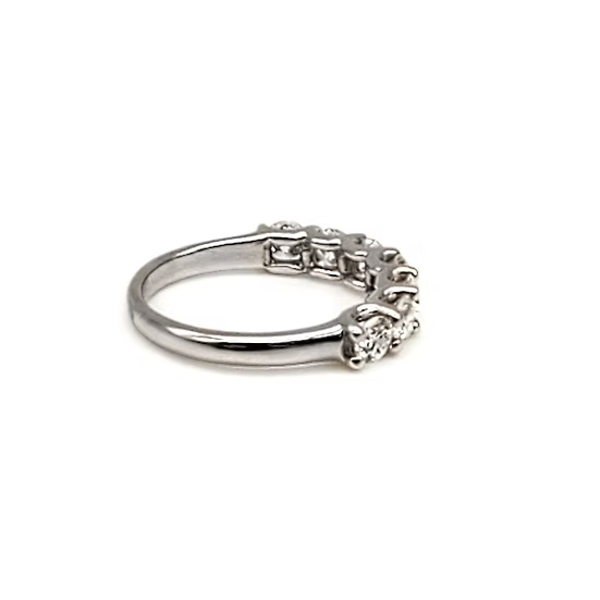 Seven Stone U Prong Diamond Wedding Band