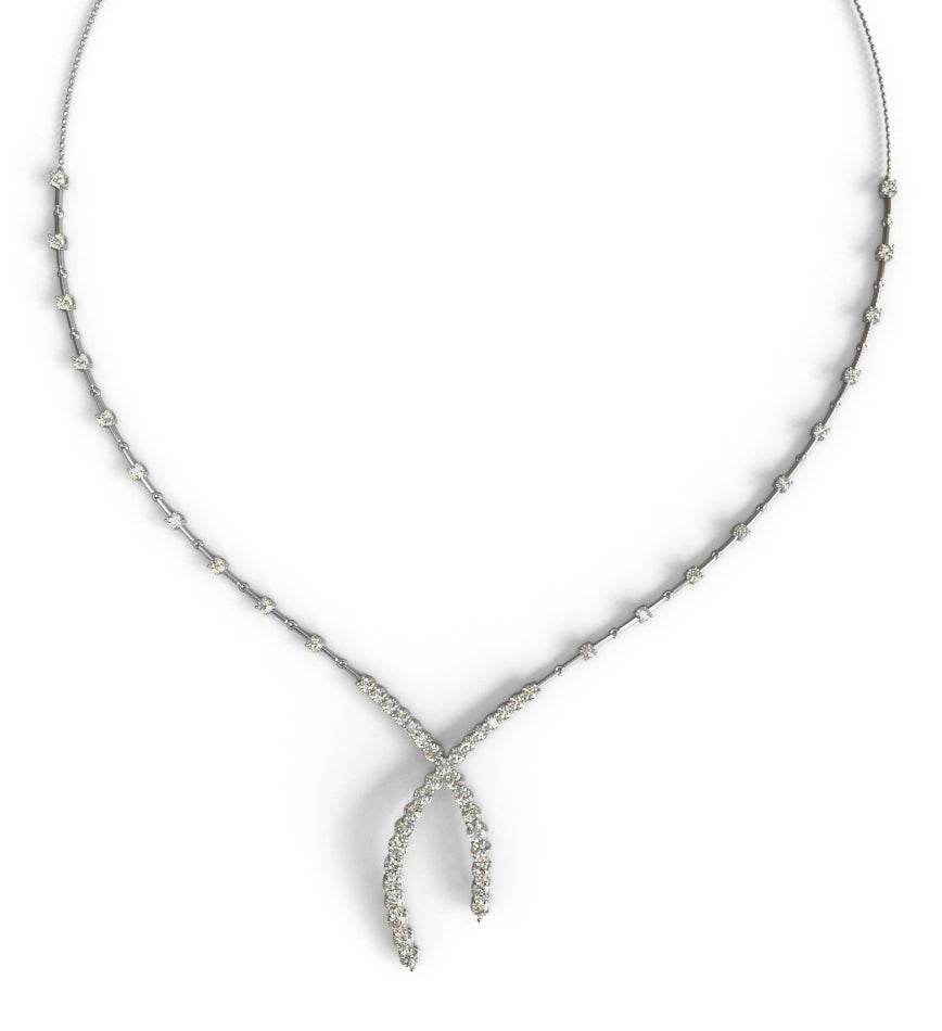 Diamond Bow Link Necklace image 0