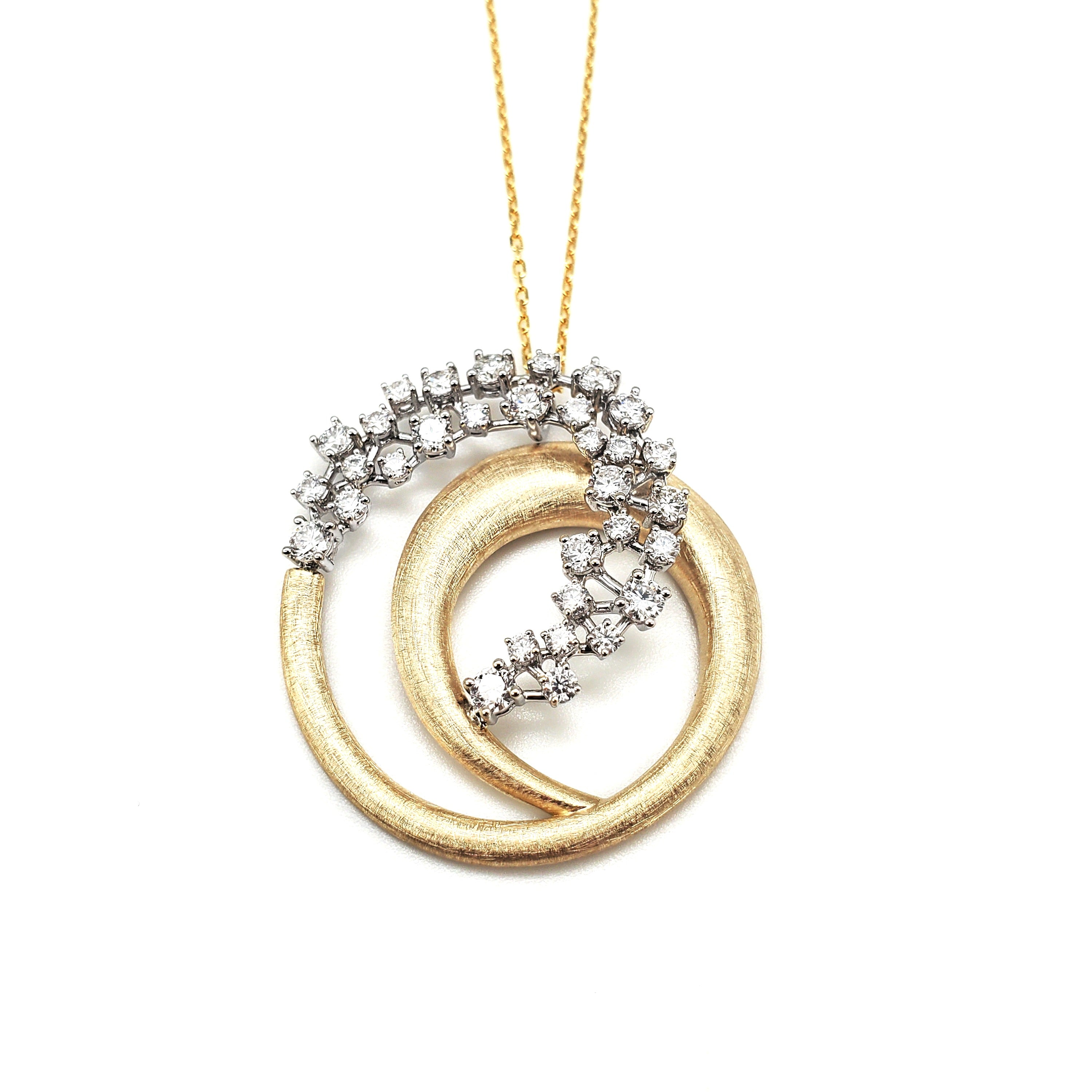 Spiral Circle Diamond Pendant image 0