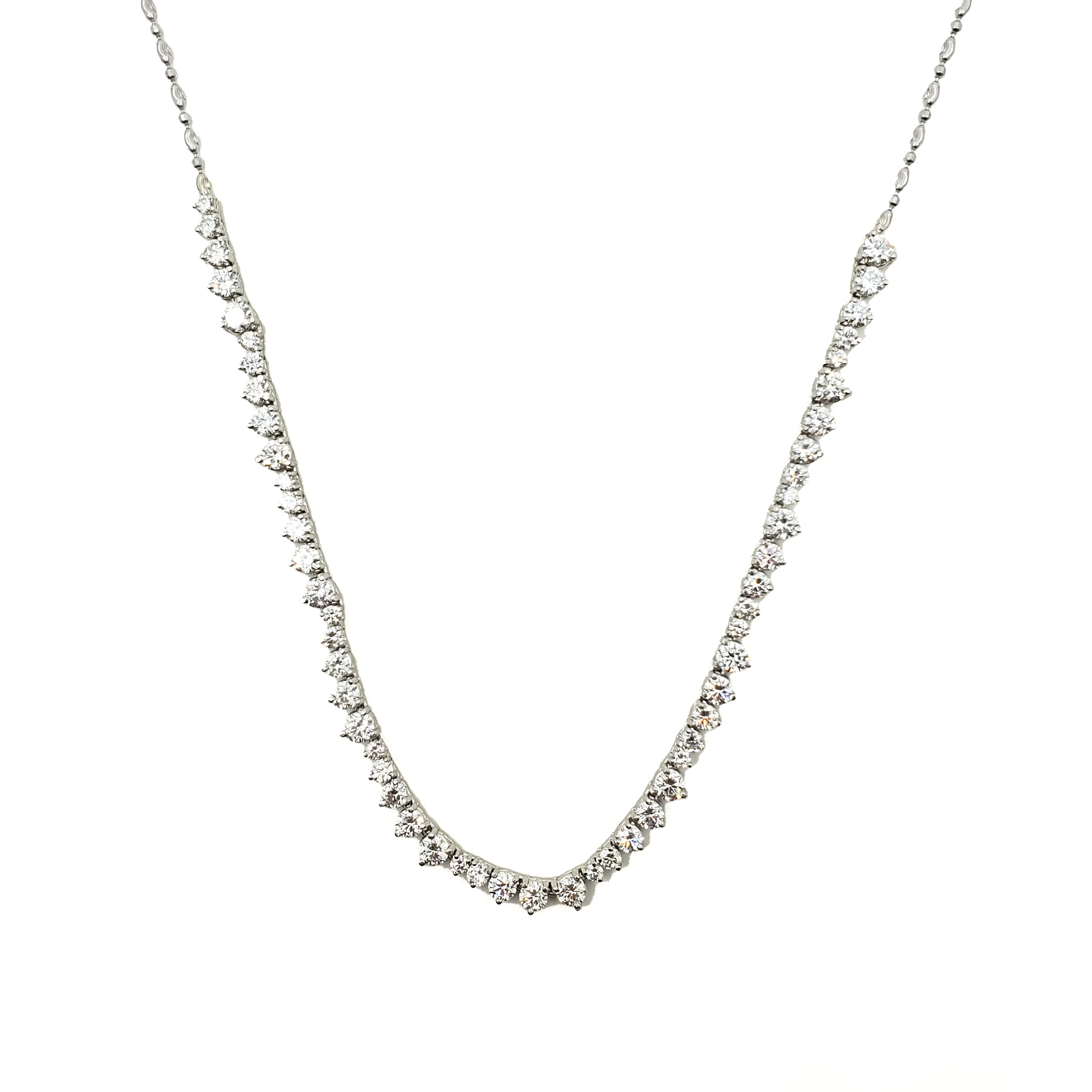 Graduated Diamond Tennis Necklace image 0