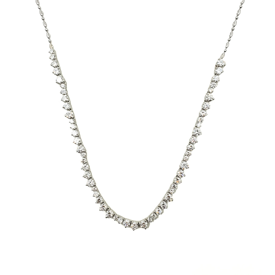 Graduated Diamond Tennis Necklace