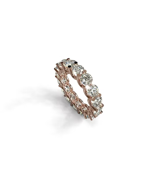 U Prong Diamond Eternity Band