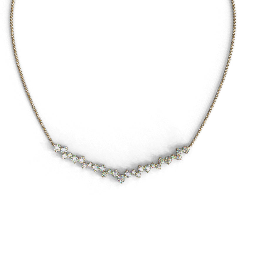 V Shape Diamond Necklace image 0