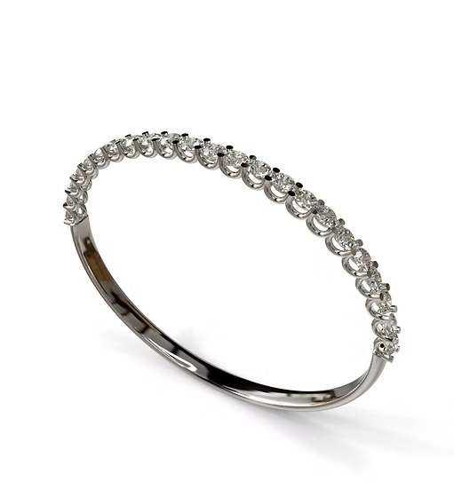 15 Pointers U Prong Diamond Bangle