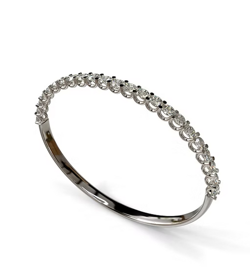 15 Pointers U Prong Diamond Bangle