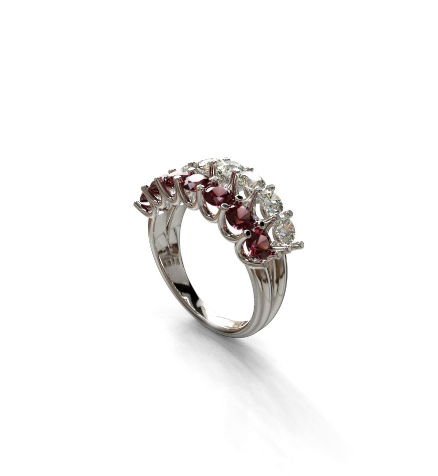Split Shank Diamond & Ruby Ring image 10