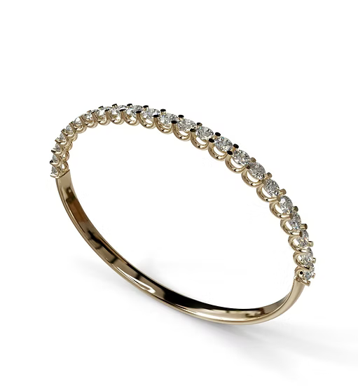 15 Pointers U Prong Diamond Bangle