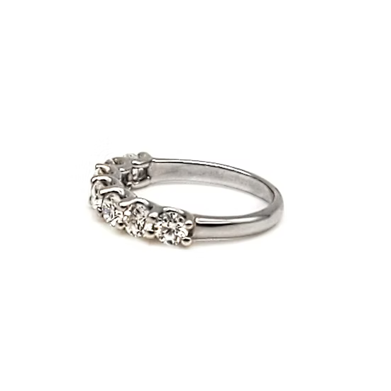 Seven Stone U Prong Diamond Wedding Band