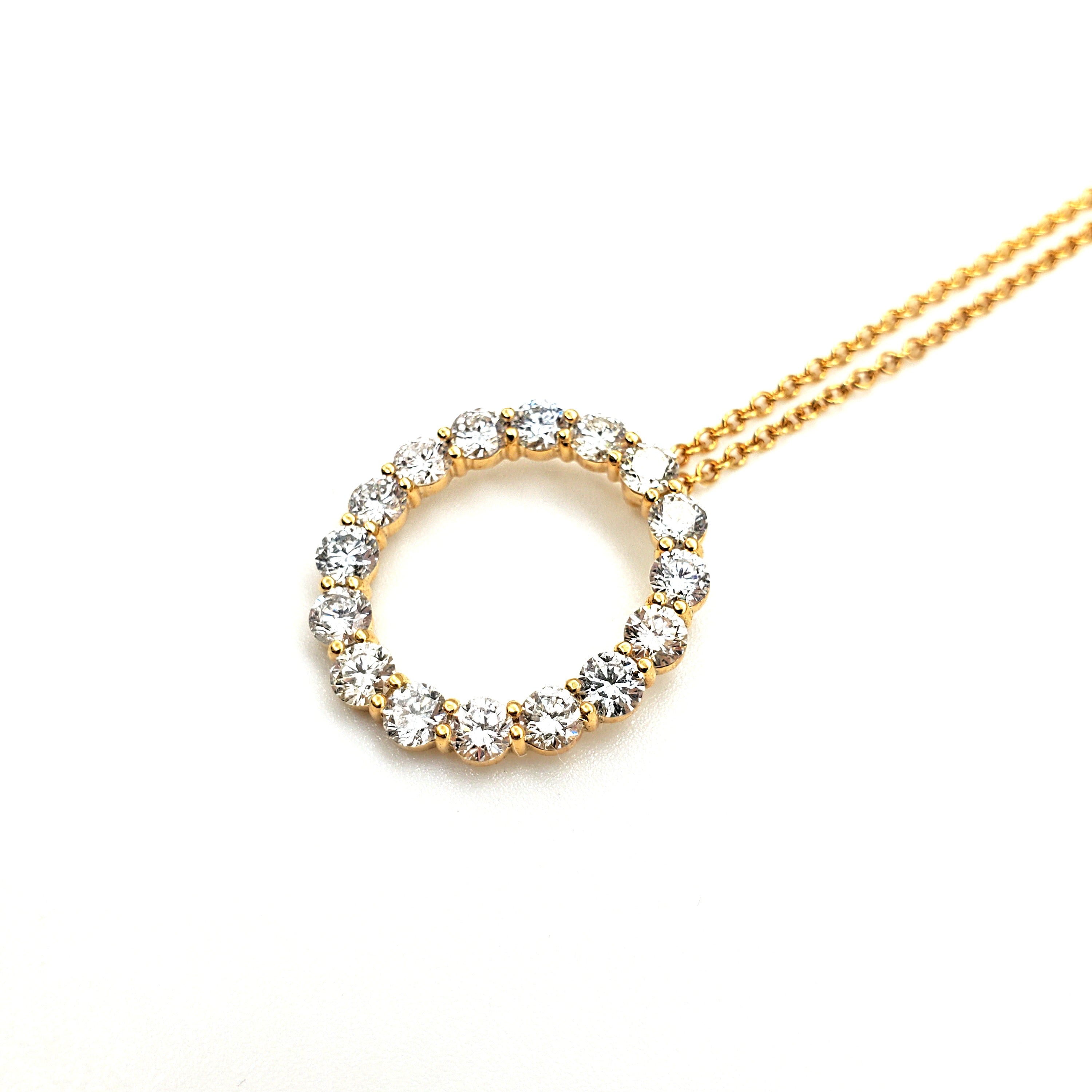 Classic Circle Diamond Pendant image 2