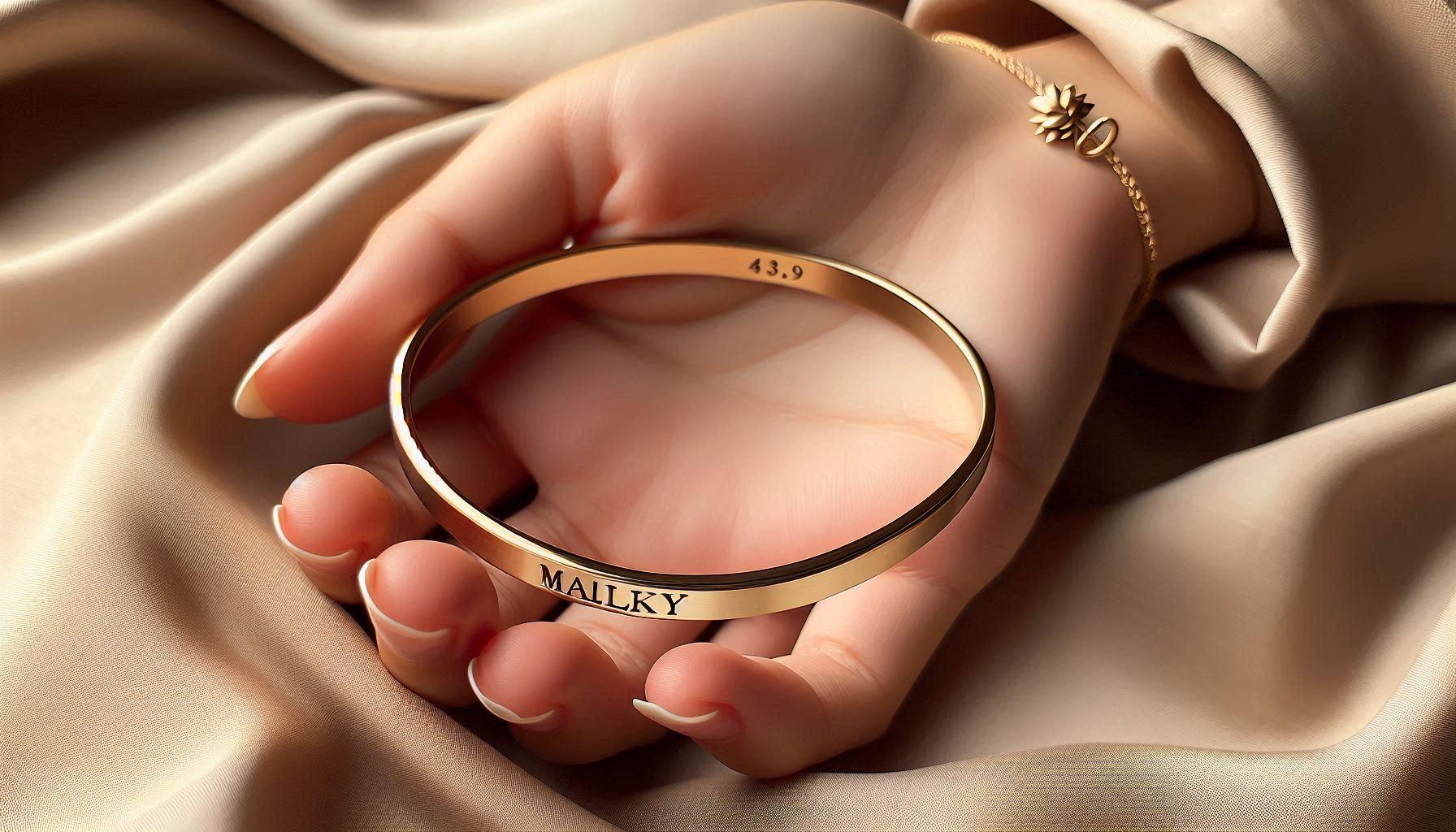 Gold name bangle image 0