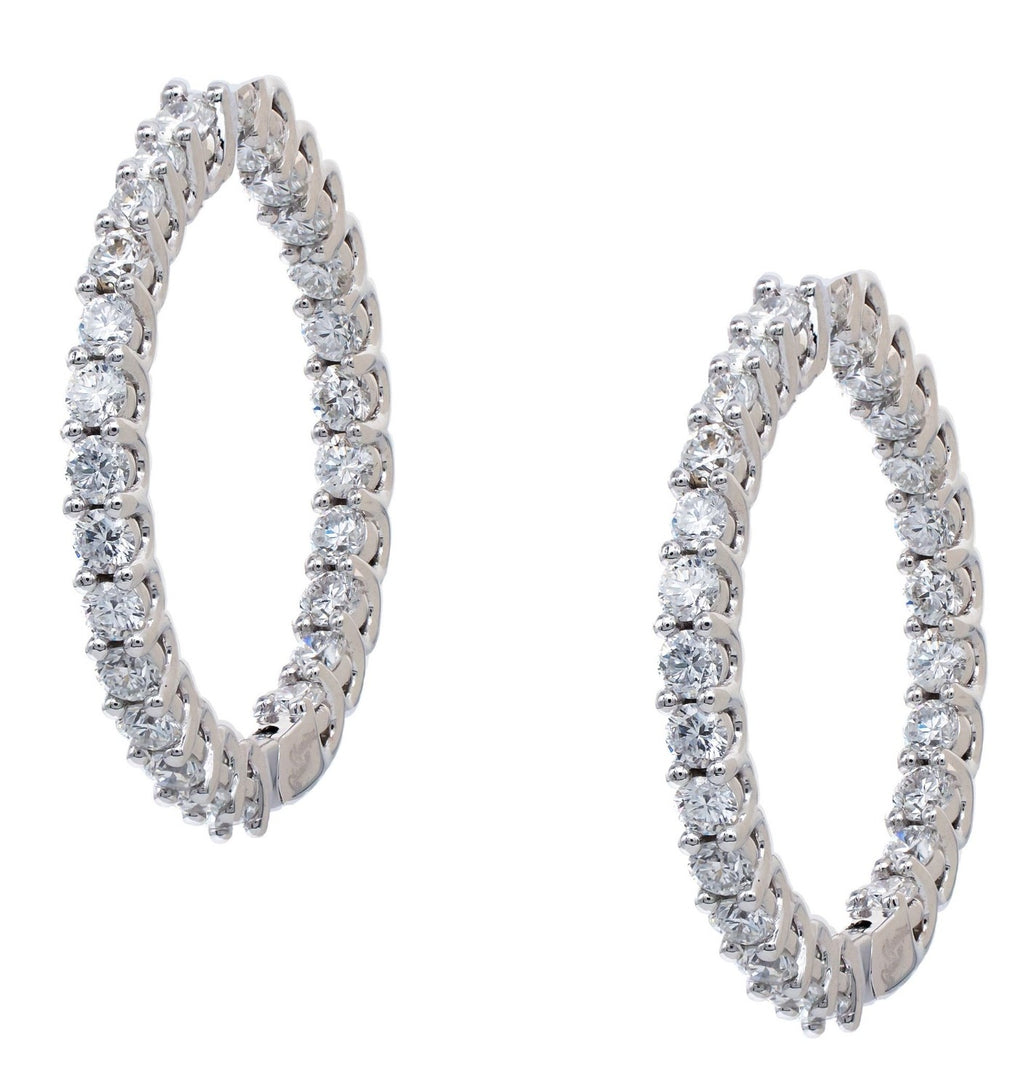 Diamond Inside-Out Hoop Earrings image 4
