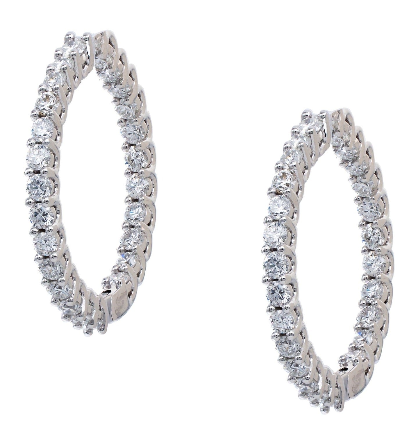 Diamond Inside-Out Hoop Earrings image 4