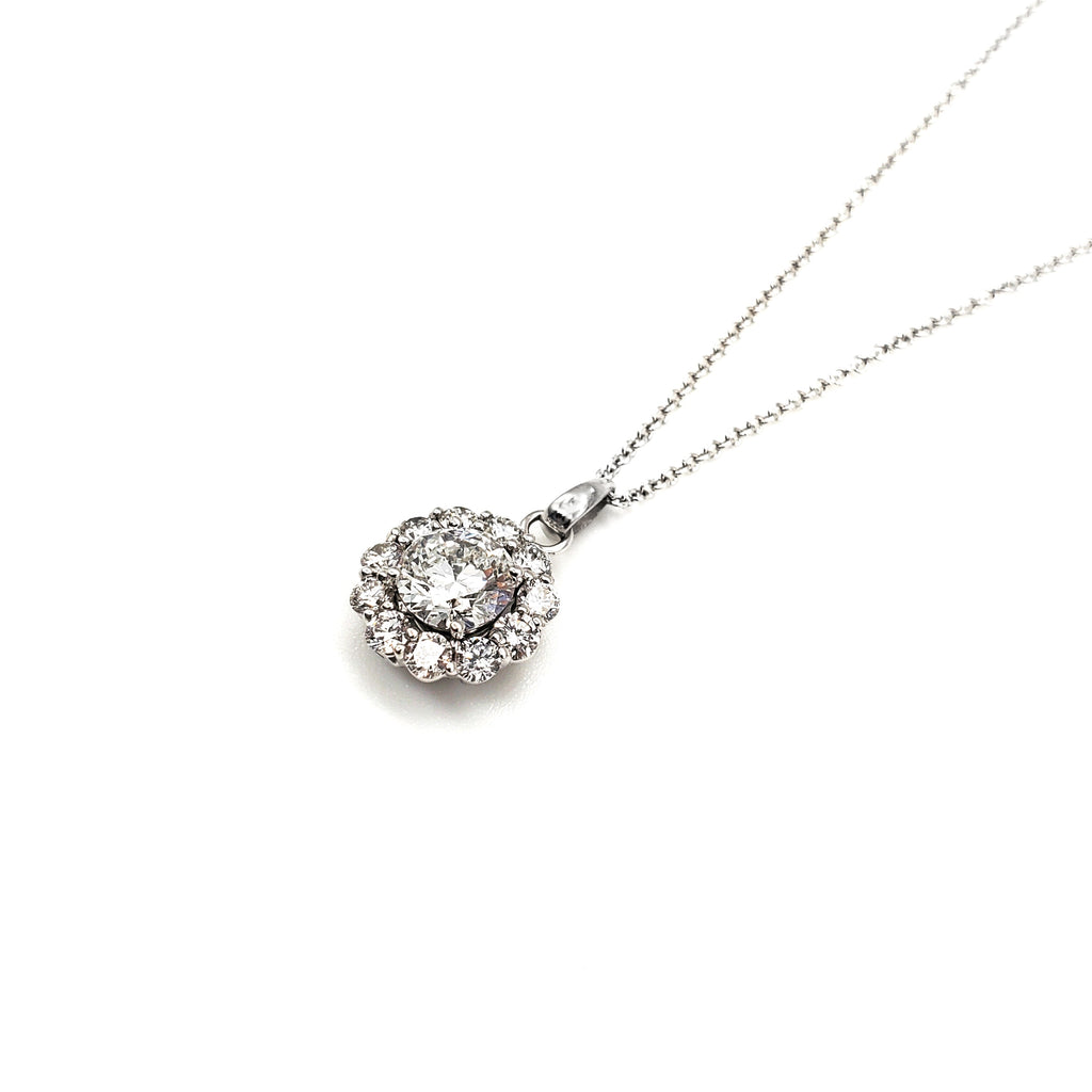 1 carat Halo Pendant image 2