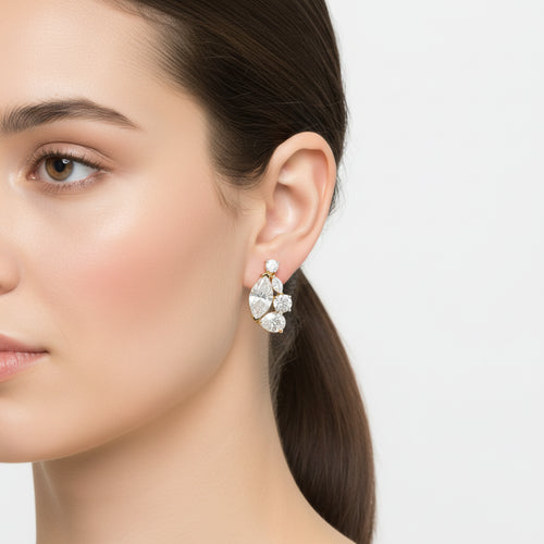 Aurora Cluster Fancy Diamond Earrings image 5