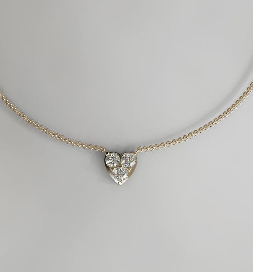 3 Carat Total Heart Shape Pendant image 6
