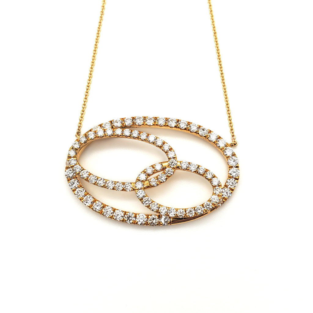 Oval Cluster Diamond Pendant image 0