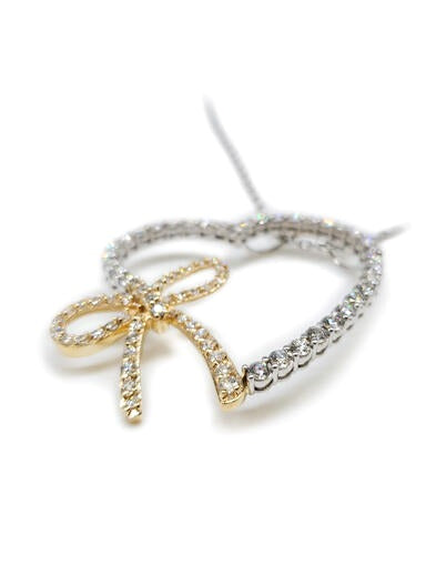 Diamond Pendent with Love Knots image 3