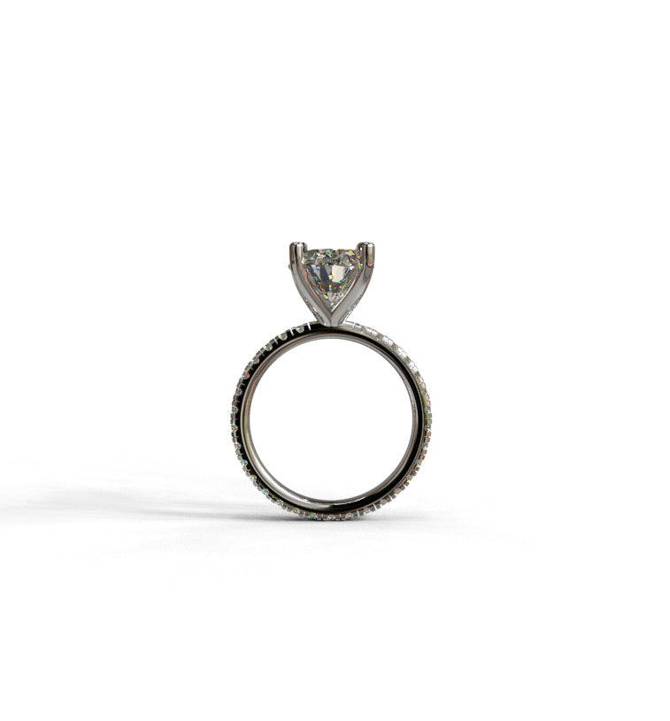 4ct Oval Cut Diamond Micro Pave Engagement Ring image 1