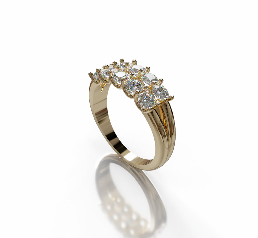 Split Shank Double Row Diamond Ring image 0