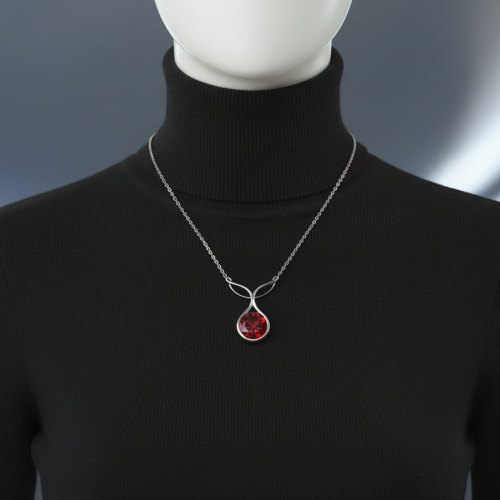 Crimson Tides Garnet Pendant image 6