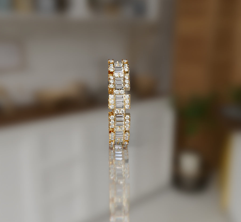 Baguette and Round Eternity Band image 7