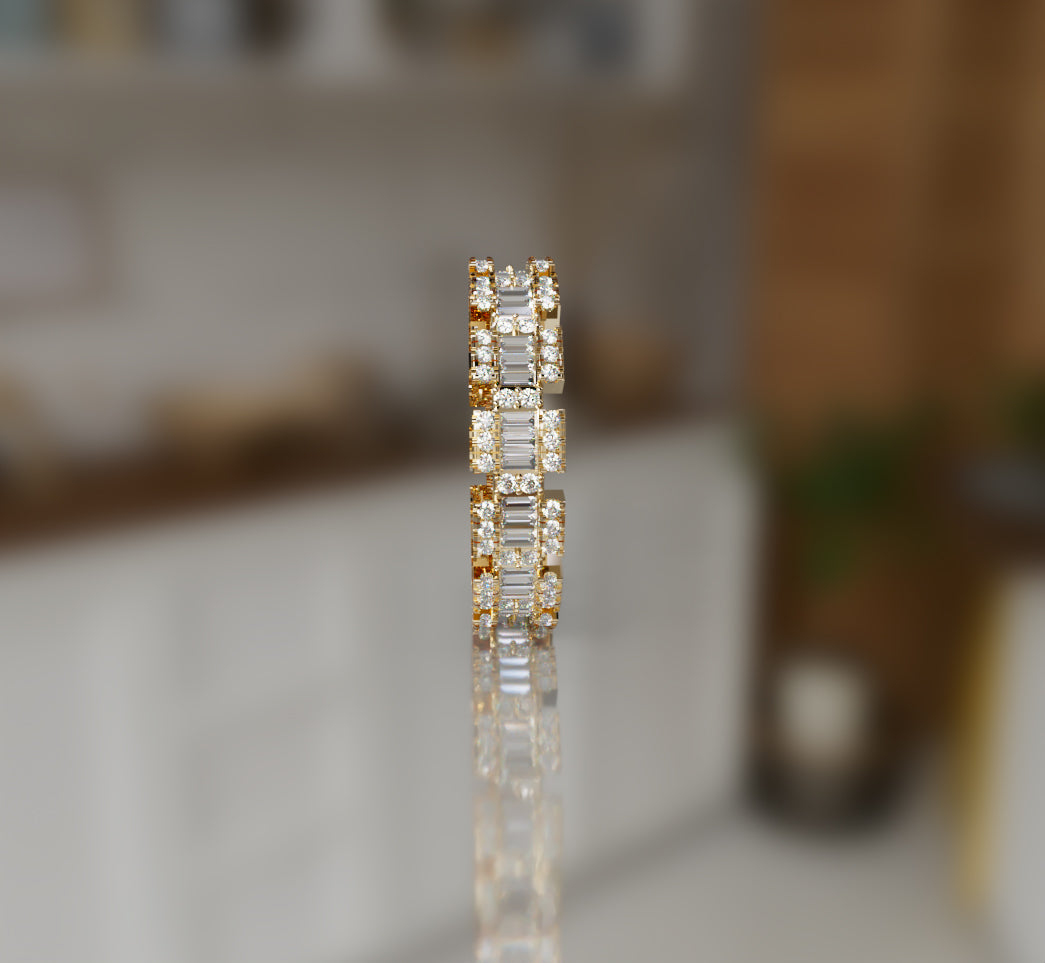 Baguette and Round Eternity Band image 7