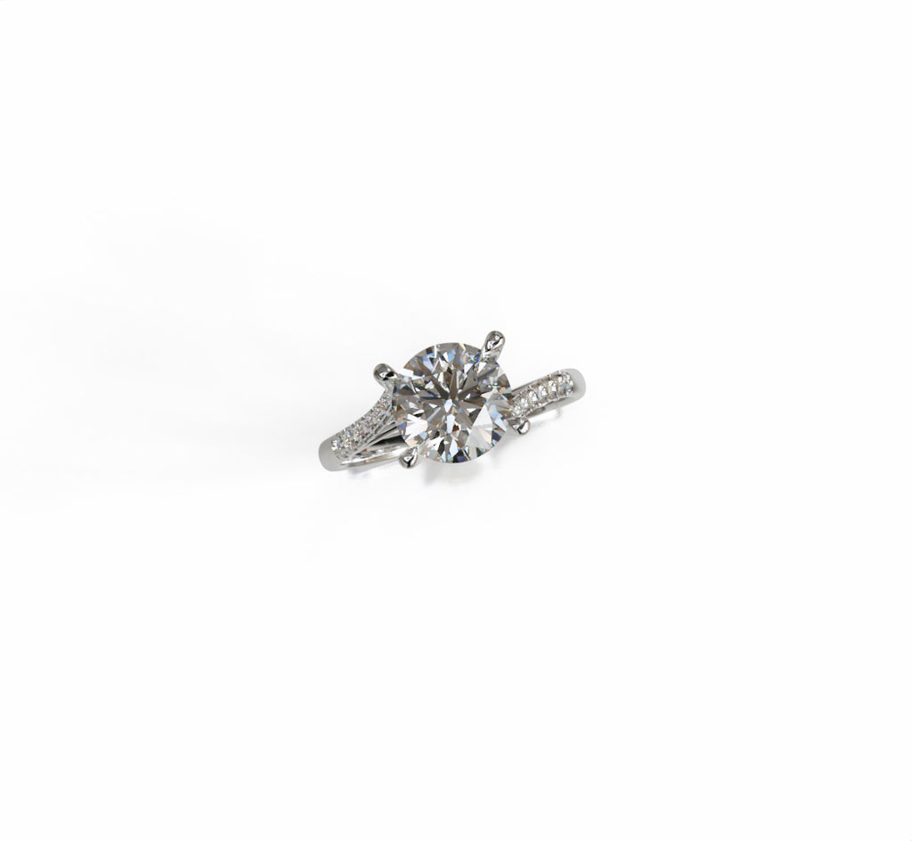 Twisted Shank Engagement Ring image 9