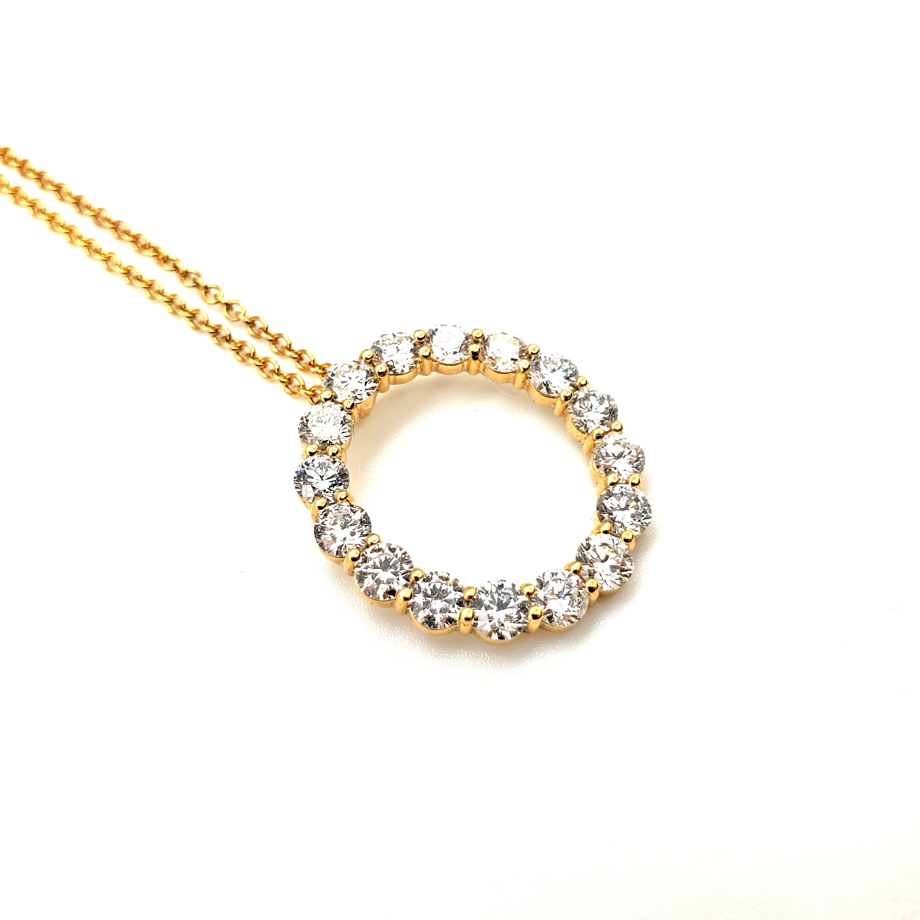 Classic Circle Diamond Pendant image 1