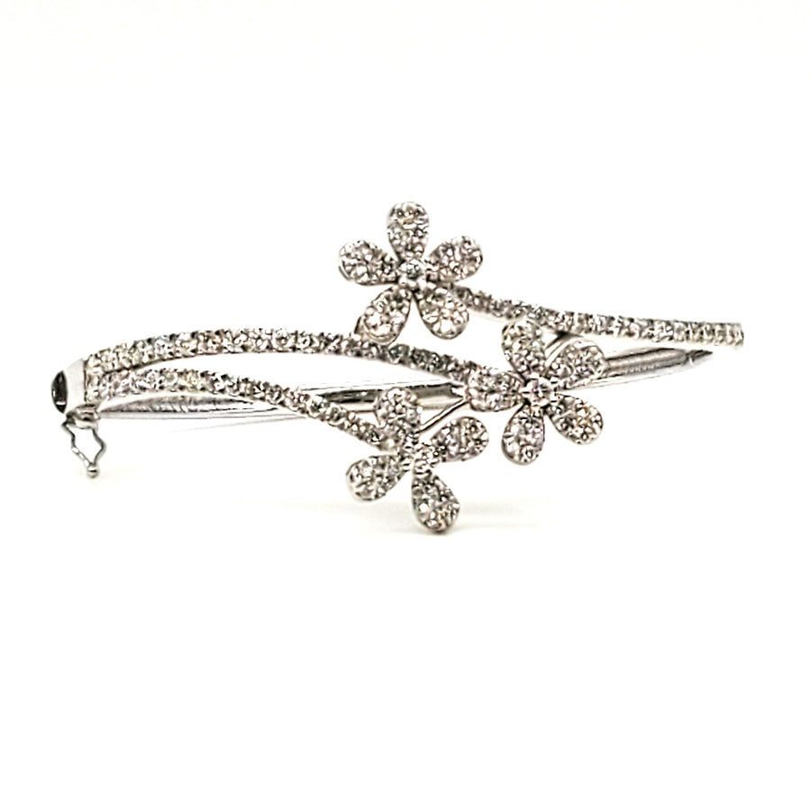 Flower Diamond Bangle