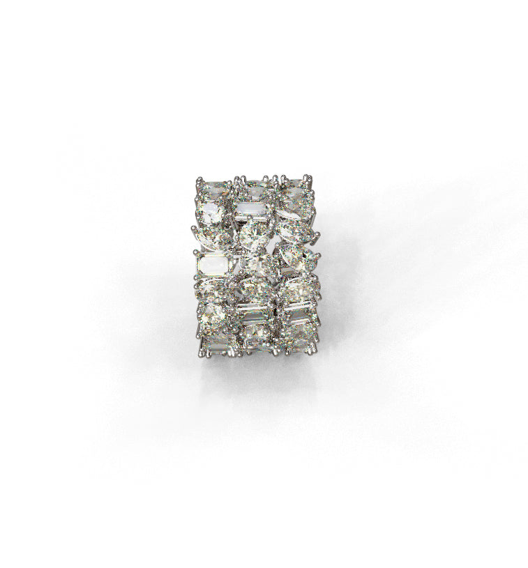 Wide Fancy Diamond Ring image 3
