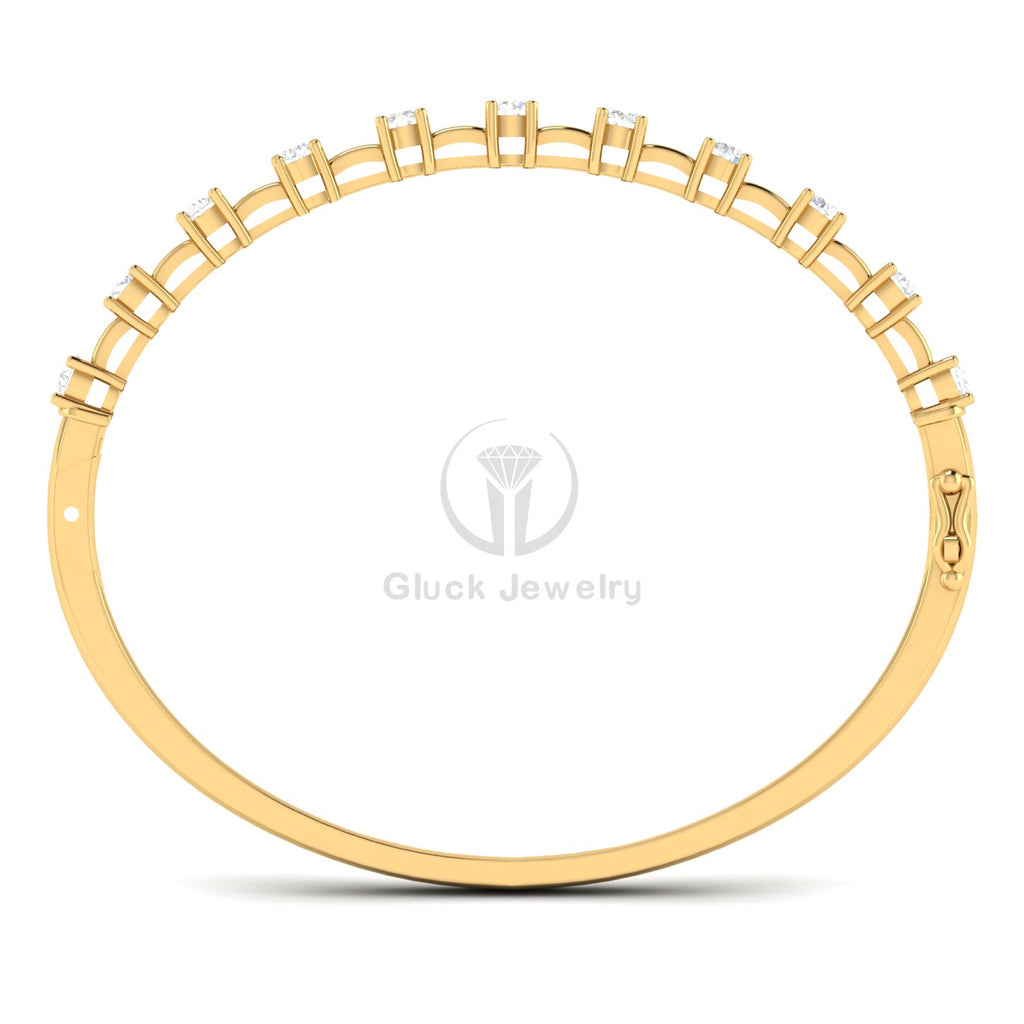 Eleven Round Basket Setting Bangle image 4