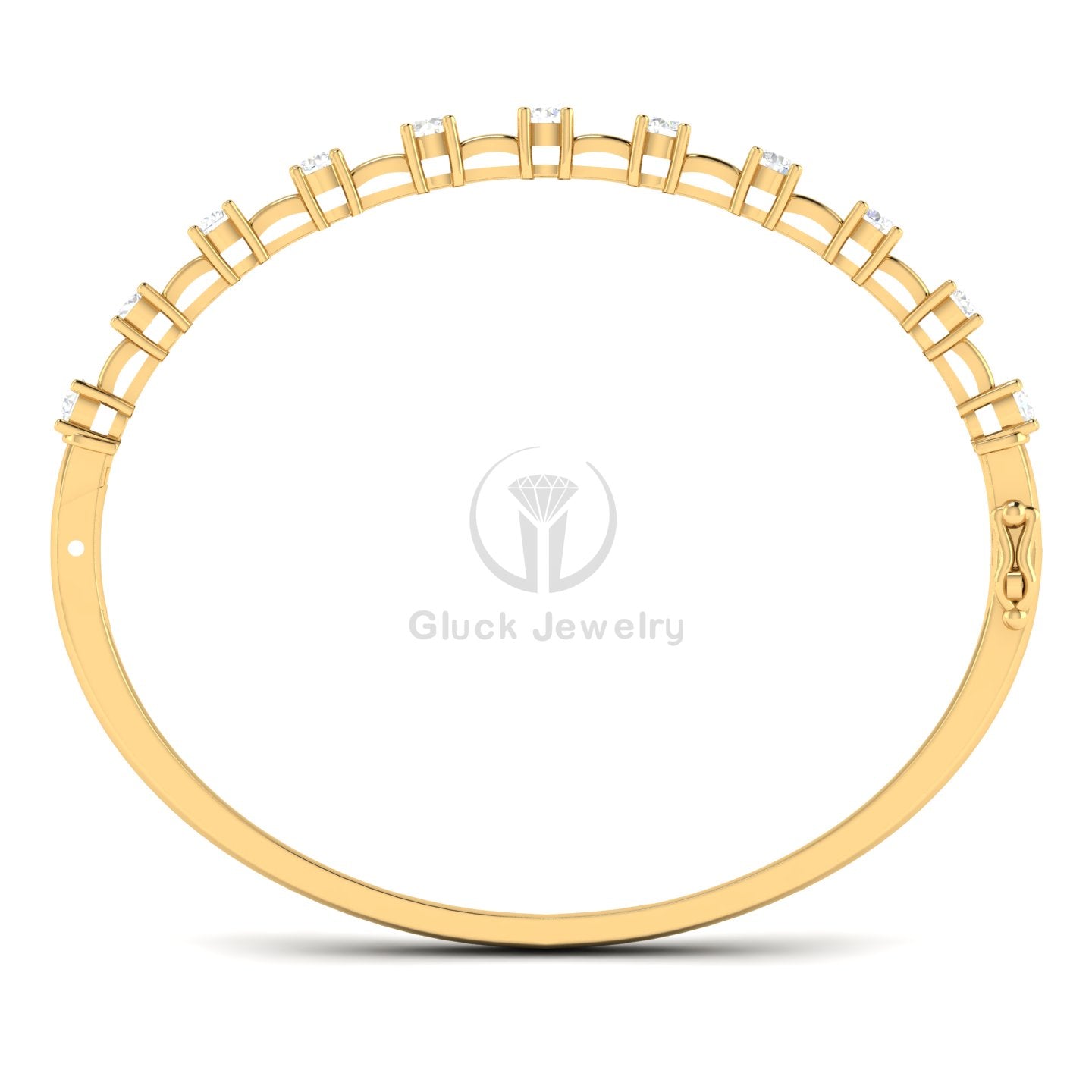 Eleven Round Basket Setting Bangle image 4