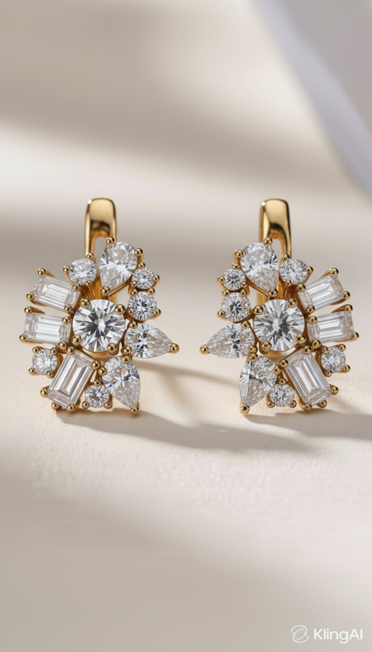 Clara Nova � Diamond Cluster Earrings image 2