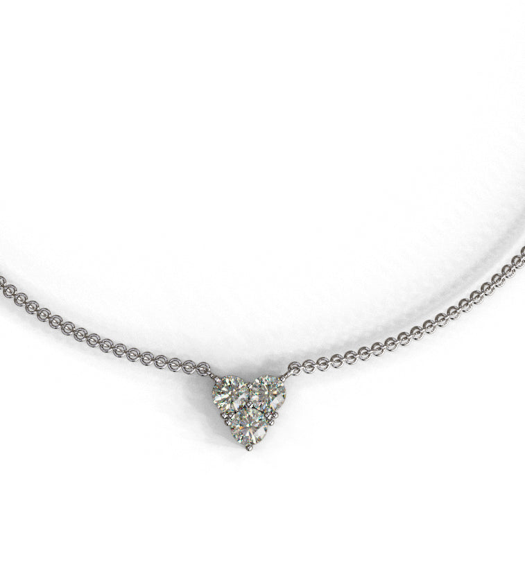 2.25 Carat Total Heart Shape Pendant image 1